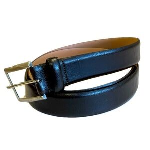 Trafalgar Dark Brown Italian Leather Dress Belt, Size 44